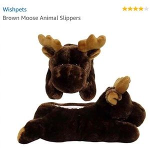 Wishpets kids moose slippers